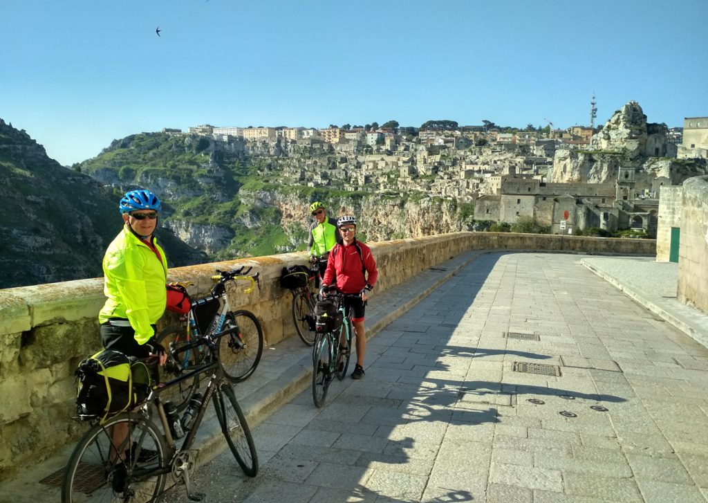 Credit card bicycle tour in Matera Italy