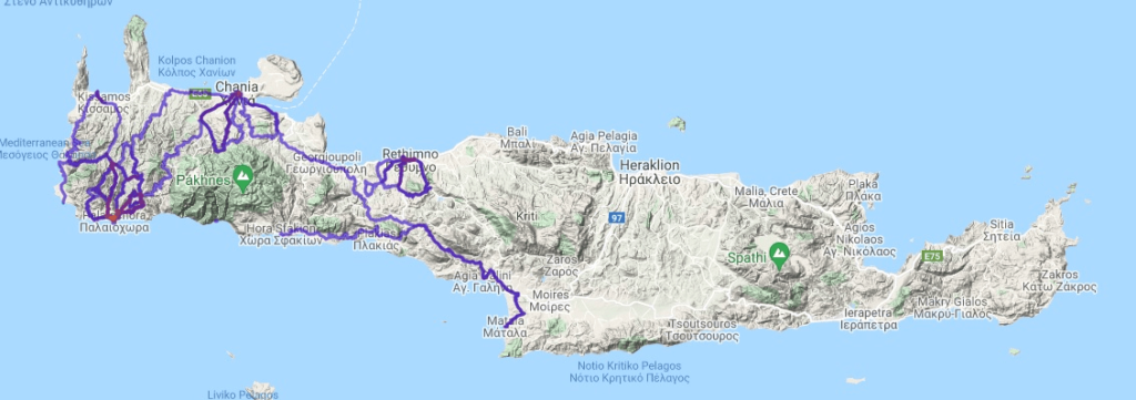 Crete cycling heatmap